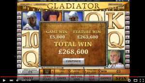 Gladiator slot big win