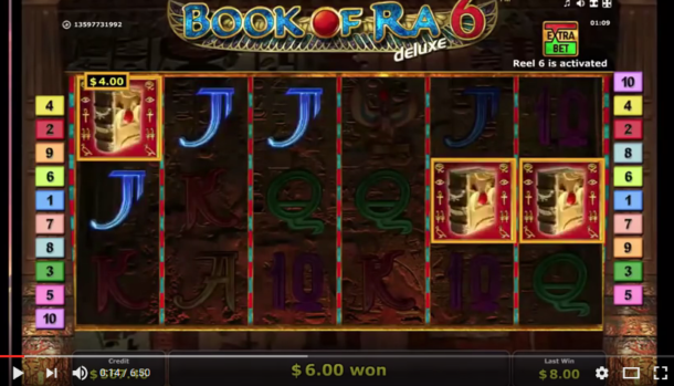 Big win on Book of Ra Deluxe 6 slot machine